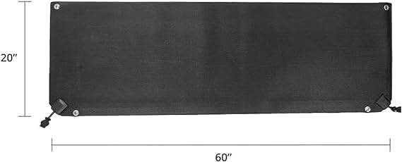 HeatTrak Heated Snow Melting Mat with Power Unit - Heated Outdoor Mats for Walkways - Electric Snow Melting Mats for Decks and Sidewalks - No-Slip Snow and Ice Melt Heated Sidewalk Mat (20” x 60")