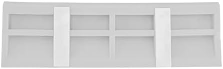 Rubber Wheelchair Ramp Set for Doorways, White, 4-Piece Universal Door Sill Threshold for Bathroom, Stairs