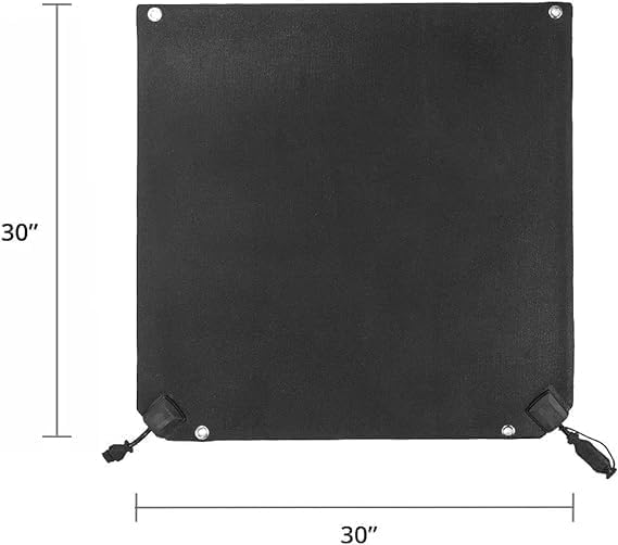 HeatTrak Heated Snow Melting Mats - Heated Outdoor Mats for Walkways - Electric Snow Melting Mats for Decks and Sidewalks - Trusted No-Slip Snow and Ice Melt Heated Sidewalk Mat (30” x 30")