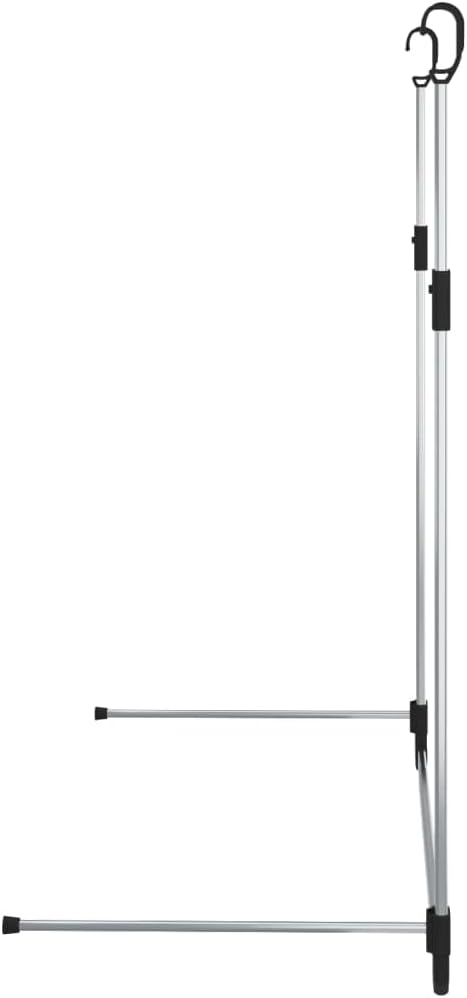Telescopic Wardrobe Hanging Rail Silver
