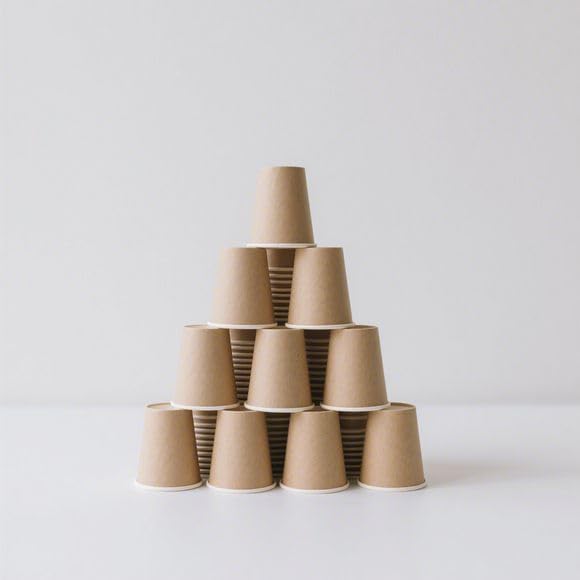 300 Count 3 oz Kraft Paper Disposable Cups – Ideal for Offices, Events, and Fast Food Restaurants