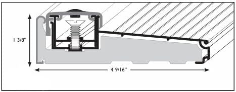 Adjustable Aluminum Threshold – Extra Short Width with Hidden Screws, Adapts to Any Height, Heavy-Duty for Residential & Commercial Use, Available in Multiple Sizes (Mill Finish, 36 inch)