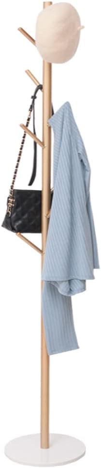 Metal Coat Rack Freestanding Stand Tree with Stable Marble Base Modern Minimalist Hat Jacket Hanger Stand for Bedroom Office Entryway