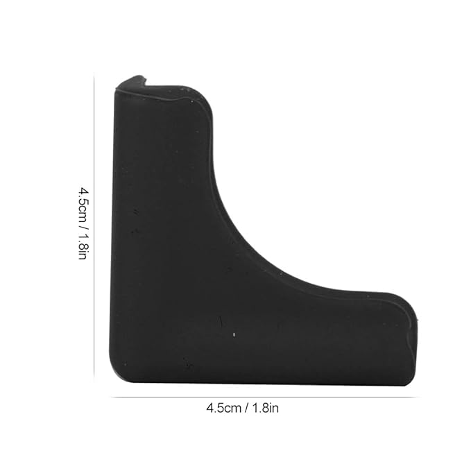 Safety Corner Guards, Removable Silicone 4PCS Edge Protectors, for Furniture(Range Hood Anti-Collision Angle-Black)