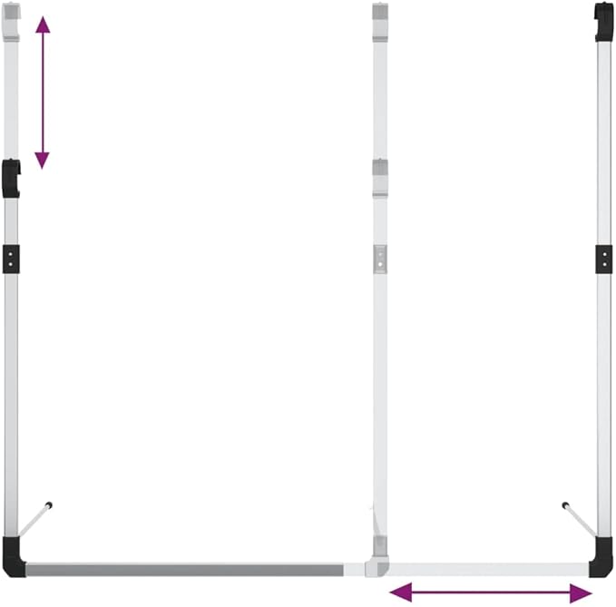 Telescopic Wardrobe Hanging Rail Silver