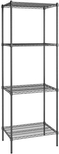 21" x 30" NSF Black Epoxy 4-Shelf Kit with 86" Posts, Heavy Duty Storage Shelving, Wire Shelving Kit, NSF Commercial Storage Rack Unit