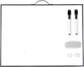 TSJ OFFICE Small White Board - 12 X 16 Inches Portable Aluminum Frame Magnetic Dry Erase Board with Holder, to Do List Notepad for Office, Home, School
