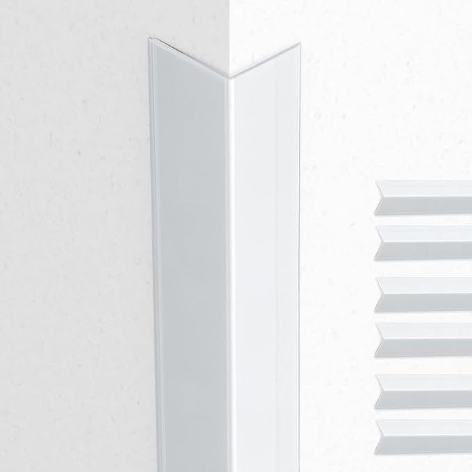 Proflex Wall Corner Protector - Clear 1-1/2 inch x 48 inch - Pack of 6 - Self Adhesive Corner Guards for Walls Edge Protection – Easy to Apply – No Tools Needed