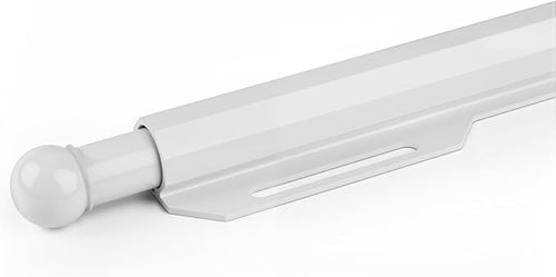 12" Valet Rod for Closet Pull Out, Adjustable extending closet rod, Standard Retractable closet rod organization rack, Valet Clothing Hanger Rods Extender for Wardrobe Laundry Bathroom (Pearl White)