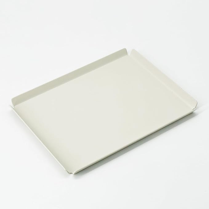 Aluminum Organizer Tray for Desk & Entryway - Minimalist Metal Catchall for Keys, Jewelry, Wallet | A6, Ivory | by PROGETTO2.70