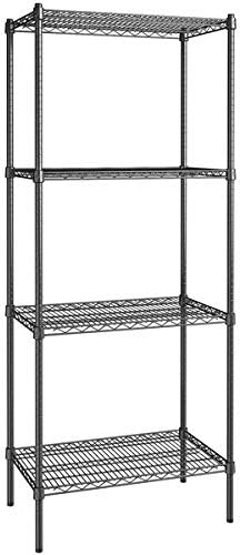 18" x 36" NSF Black Epoxy 4-Shelf Kit with 74" Posts, Heavy Duty Storage Shelving, Wire Shelving Kit, NSF Commercial Storage Rack Unit