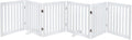 unipaws 120" Extra Wide Pet Gate, Free Standing Dog Gate for Doorways, Stairs, Foldable Puppy & Room Divider, Wooden Playpen for The House, Indoor Use (24" H, White)