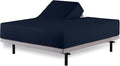 Top Split Queen Fitted Sheet Only for Adjustable beds, Split Down 28 inches from The Top, 600 Thread Count 100% Cotton Half Split Flex Head Fitted Sheet for Sleep Number Beds, Navy Blue