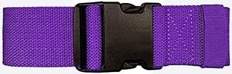 Gait Belt with Plastic Buckle by LiftAid - Transfer and Walking Aid with Belt Loop Holder for Assisting Therapist, Nurse, Home Care - 60"L x 2"W (Purple)