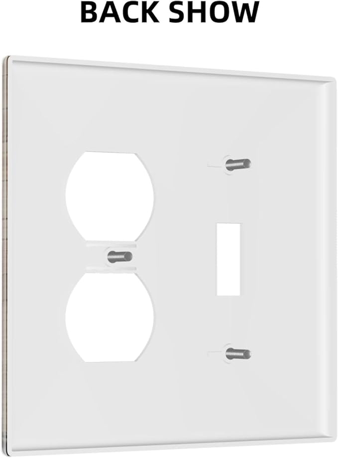 Wooden Planks Mosaic Snow Mountain Sun Wallplates 1 Toggle 1 Duplex Switch Plate Electrical GFCI Faceplate Decorative Light Switch Covers for Farmhouse Home Decor