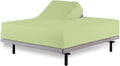 Top Split King Fitted Sheet Only for Adjustable beds, Split Down 34 inches from The Top, 600 Thread Count 100% Cotton Half Split Flex Head Fitted Sheet for Sleep Number Beds, Sage