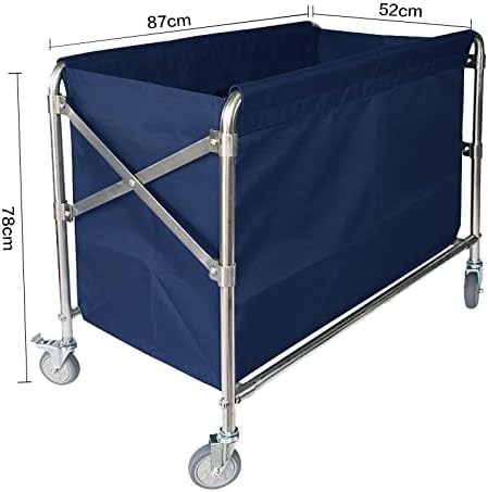 Industrial Laundry Cart with Wheel 12 Bushel (400l) Commercial Collapsible Laundry Hamper Large Heavy Duty Rolling Basket Waterproof Laundry Trucks for Home Organizer Storage