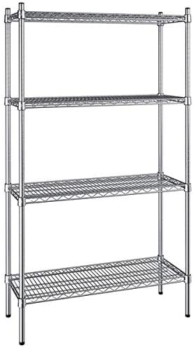 14" x 36" NSF Chrome 4-Shelf Kit with 64" Posts, Heavy Duty Storage Shelving, Wire Shelving Kit, NSF Commercial Storage Rack Unit
