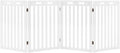 unipaws 29.5'H Free Standing Tall Wooden White Dog Cat Gate, Foldable Pet Fence for Doorway, Stairs, Indoor Use