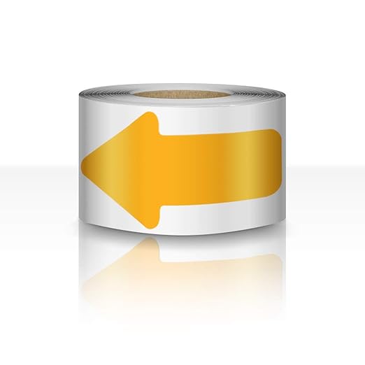 Arrow Floor Sticker Tape 2"4" Floor Marking Sign 200 PCS Decal Orange