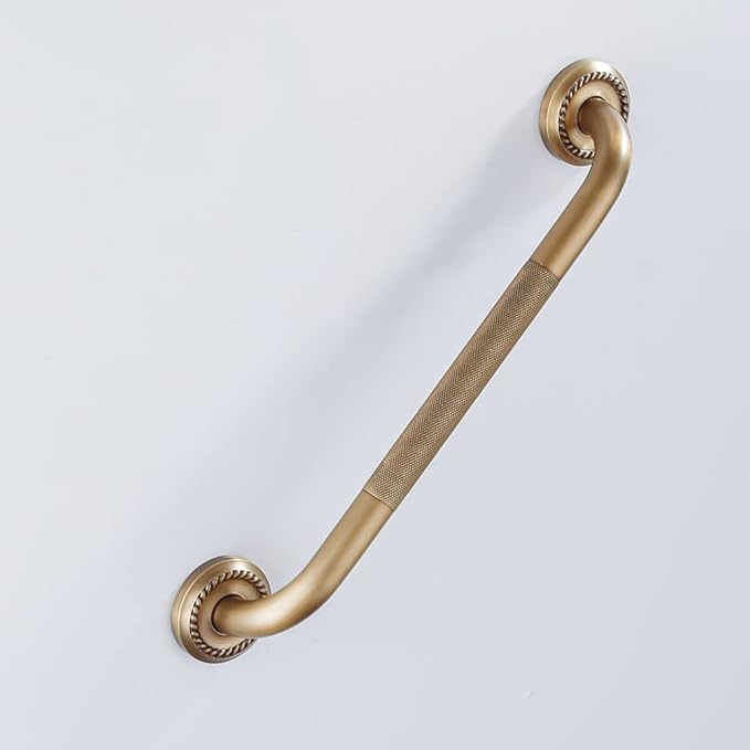Heavey Duty Grab Bar, 24-Inch Sturdy Hand Rail, Stylish Bathroom Armrest, Antique Brass Finish, Good for Senior, Kids, Elderly