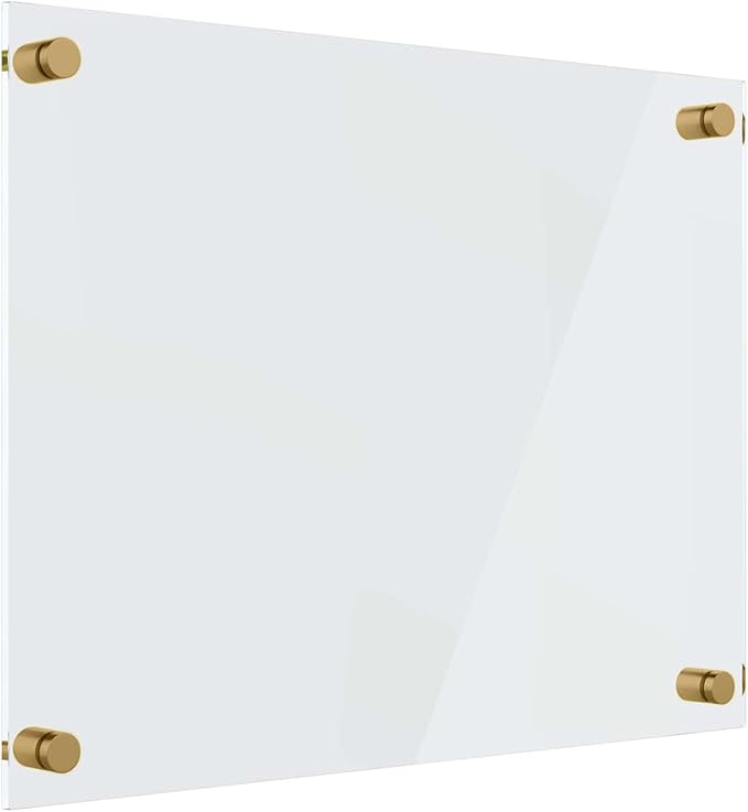 Ships Next Day, Made in USA - Acrylic Dry Erase Board | Non-Magnetic Dry Erase Board | Hanging Frameless White Board | Acrylic for Office and Home Walls | Adults (Clear - 20x30)