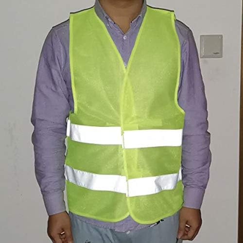 zojo Normal Visibility Safety Vests,12 Pack,Adjustable Size, Thin & Lightweight Mesh Fabric, Wholesale Safety Vest for Outdoor Works, Fits for Men and Women -Neon Yellow