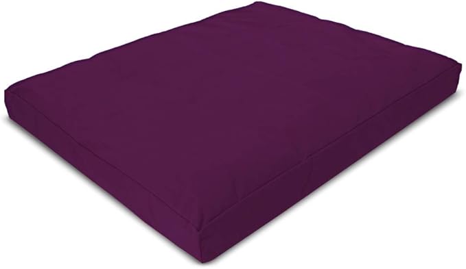Bean Products Meditation Cushion - Zabuton Meditation Pillows for Sitting on Floor, Yoga Cushion, Cotton Yoga Pillow, Zen Kneeling Prayer Pad- Made in USA - Premium 32x26x3, Burgundy