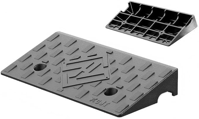Rubber Threshold Ramp, 3.5" Rise Wheelchair Ramp Doorway, 7000Lbs Load Capacity, Non-Slip Surface Rubber Curb Ramp for Wheelchair and Scooter, 2 Pack(3.5" Height) (3.5" Rise)