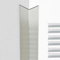 Proflex Wall Corner Protector - Brushed Aluminum 1 inch x 36 inch - Pack of 6 -Self Adhesive Corner Guards for Walls Edge Protection – Easy to Apply – No Tools Needed