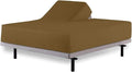 Top Split Queen Fitted Sheet Only for Adjustable beds, Split Down 28 inches from The Top, 600 Thread Count 100% Cotton Half Split Flex Head Fitted Sheet for Sleep Number Beds, Taupe