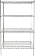 30" x 48" NSF Chrome 4-Shelf Kit with 74" Posts, Heavy Duty Storage Shelving, Wire Shelving Kit, NSF Commercial Storage Rack Unit