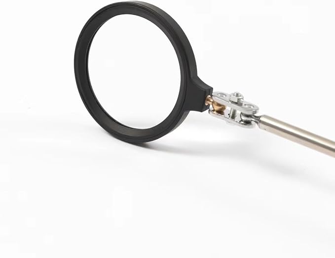 Telescopic Folding Handheld Magnifying Glass, 5X Large Rectangle Reading Magnifier for Seniors with Macular Degeneration, Newspaper, Books, Small Print, Lighted Gift for Low Visions
