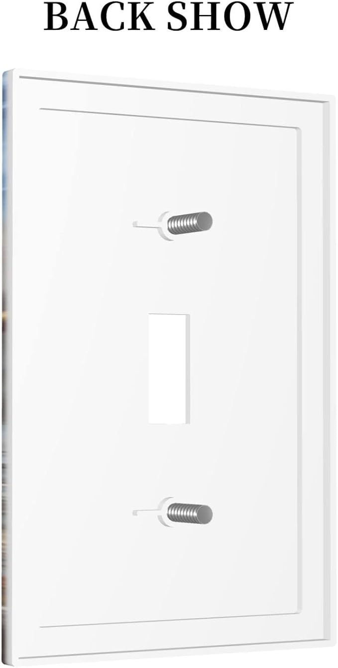 Single Toggle Light Switch Cover Hunting Flying Wild Ducks Decorative 1 Gang Wall Plate Covers Fall Lakeside Reed Wildlife Animal Mallard Electrical Device Switchplate Faceplate for Bathroom