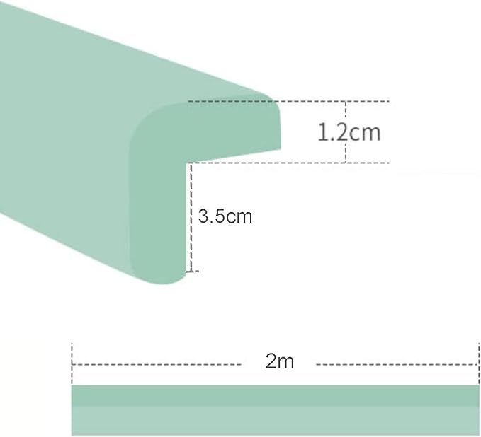 XPLKQXE Sharp Edge Safety Corner Edge Foam Padding, Edge Guards Bumpers Adhesive, Edge Corner Protector Guards for Table Edges & Sharp Corners(White-A,1pcs)