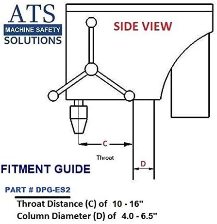 ATS Safety, Drill Press Guard - LARGE Econ-Series Drill Press Accessories, Part # DPG-ES2