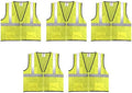 Economy High Vis All Mesh Vest, Yellow, 5 Pack