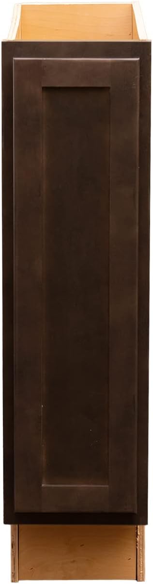 Quicklock RTA (Ready-to-Assemble) | Base Kitchen Cabinets - Shaker Style | Made in America (Espresso Stain, 9" Wx34.5 Hx24 D Base)
