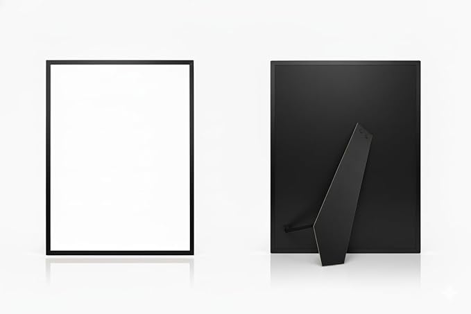 Magnetic Dry Erase Whiteboard 12x16 with Stand – Single-Sided Desktop White Board with Black Aluminum Frame – Includes Markers, Eraser & Magnets for Home, Office or Classroom