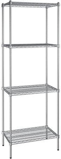 18" x 30" NSF Chrome 4-Shelf Kit with 86" Posts, Heavy Duty Storage Shelving, Wire Shelving Kit, NSF Commercial Storage Rack Unit