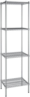 18" x 24" NSF Chrome 4-Shelf Kit with 86" Posts, Heavy Duty Storage Shelving, Wire Shelving Kit, NSF Commercial Storage Rack Unit