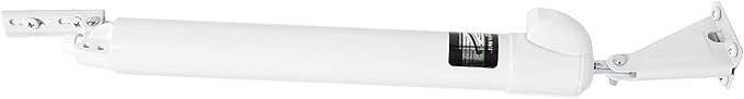 Touch 'n Hold Smooth Door Closer - Single Kit (White) - Standard-Duty Door Closer with Touch-Button Hold Open Feature & Smooth Closing Motion – for (Medium & Lightweight) Storm, Screen Doors.