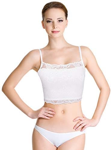 Boao 4 Pieces Women's Lace Camisole Stretch Half Cami Breathable Bra Comfort Lace Bralette Top for Lady Girls