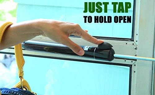 Touch 'n Hold Smooth Dual Door Closer System (Sandstone) – Heavy-Duty - Touch-Button Hold Open Feature & Smooth Closing Motion - Storm & Security Door (Medium/Heavy Weight). New Door/Replace Old Unit