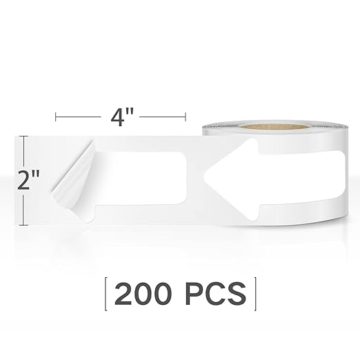 Arrow Floor Marking Sticker Sign - 200 PCS White Decal Tape 2"4"