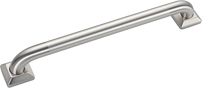 joyrain 500lb Capacity Stainless Steel Grab Bar - Heavy Duty Bathroom Safety Rail for Elderly, Anti-Slip Shower Handle, ADA Compliant (Peened, 24 inch)