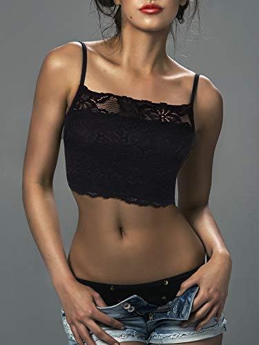 Boao 4 Pieces Women's Lace Camisole Stretch Half Cami Breathable Bra Comfort Lace Bralette Top for Lady Girls
