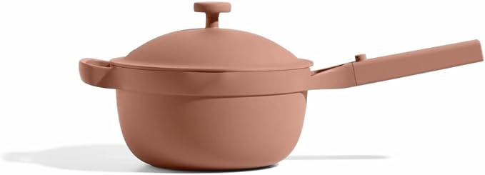 Our Place Mini Perfect Pot | 2.5 Qt Ceramic Pot with Lid & Spatula | Patented 8-in-1, PFAS-Free Nonstick, Non-Toxic Cookware | Induction & Oven-Safe up to 450°F | Spice