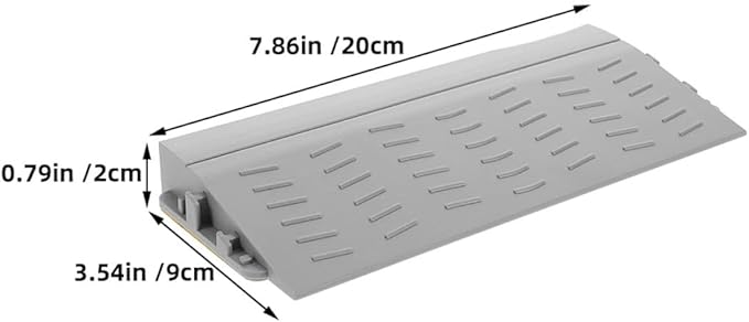 FUOYLOO Threshold Ramp Doorway Pads for Wheelchair and Scooter Expanded Cleaning Range, Grey