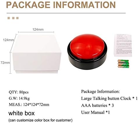 Large Talking Clock for Visually impaired- Telling Time, Date and Week of Day, Perfect for The Blind, Elderly or Visually impaired-Upgrade Version (Green+Black) (RED+Black)